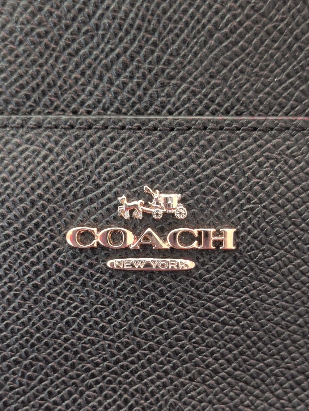 Coach Black Leather Wristlet with Gold Hardware - Picture 5 of 5